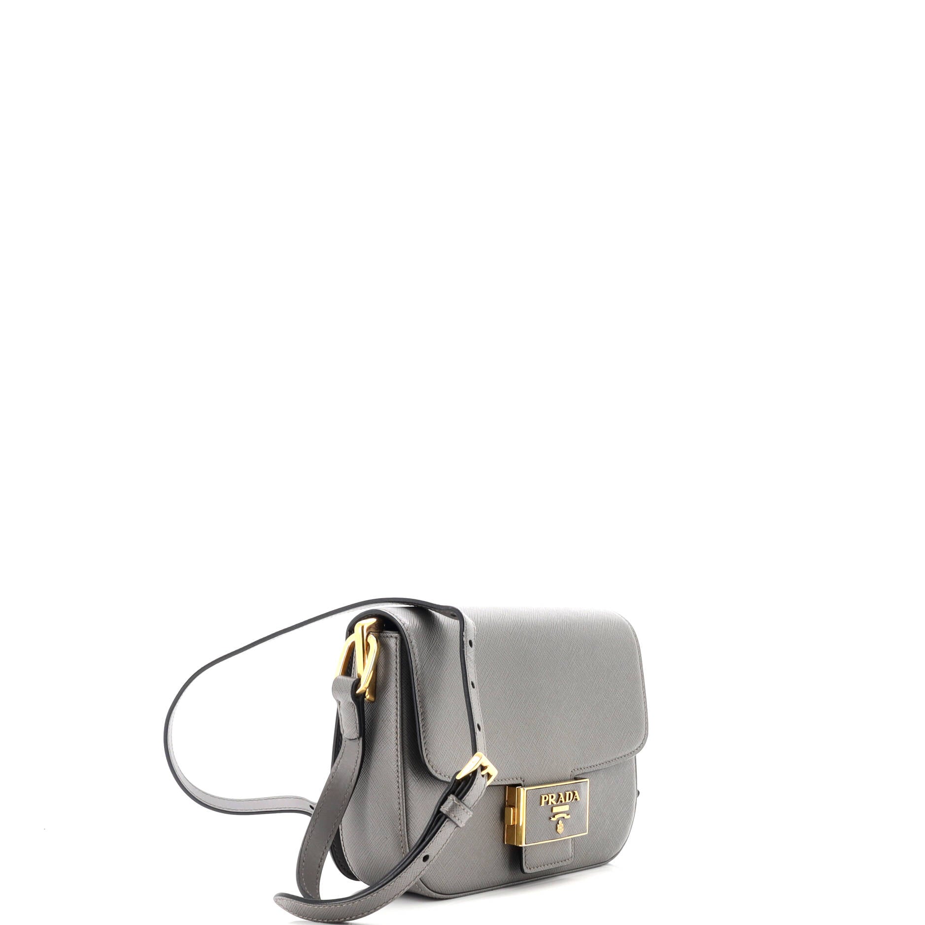 Embleme Flap Bag Saffiano Leather Small