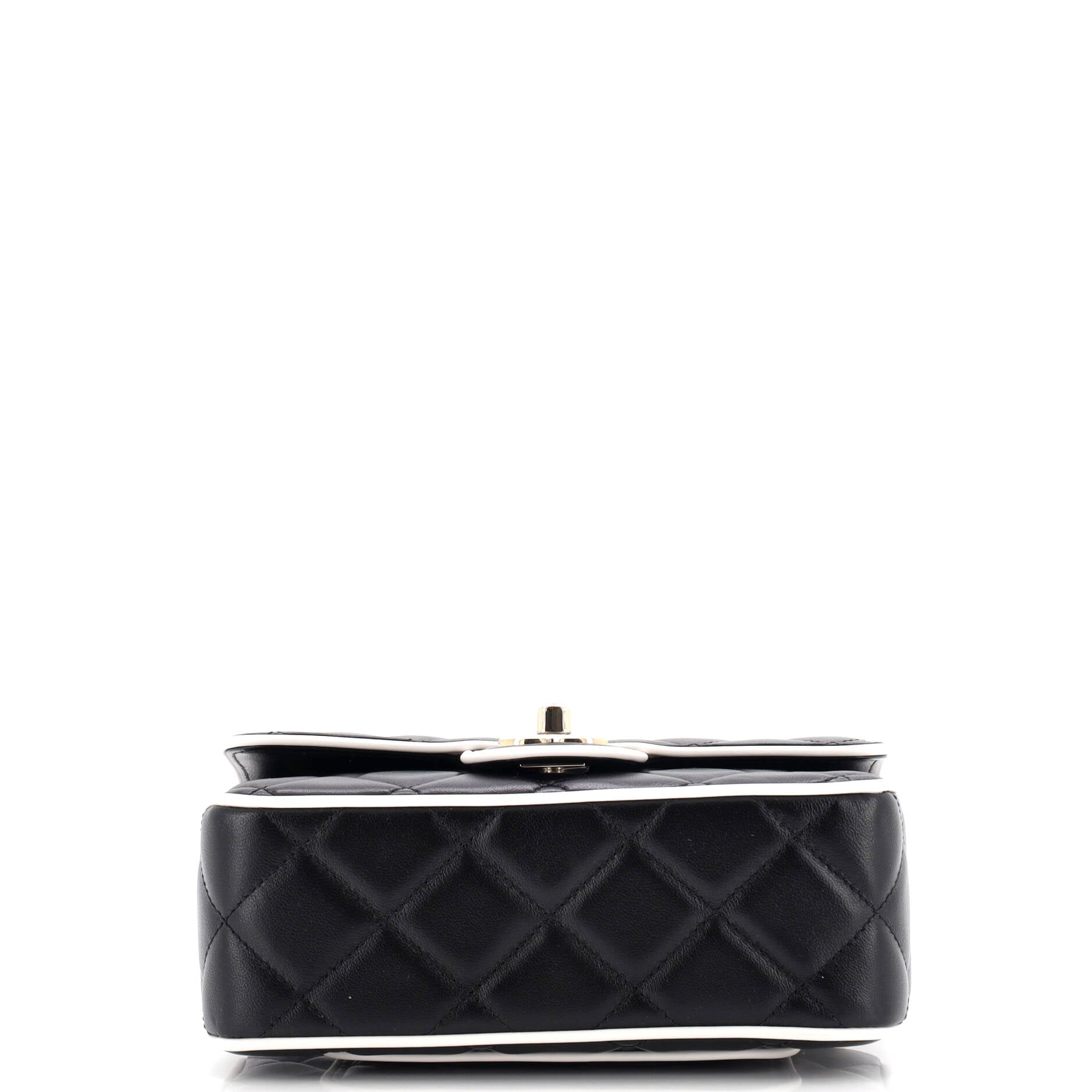 Enamel CC Bicolor Flap Bag Quilted Lambskin Mini