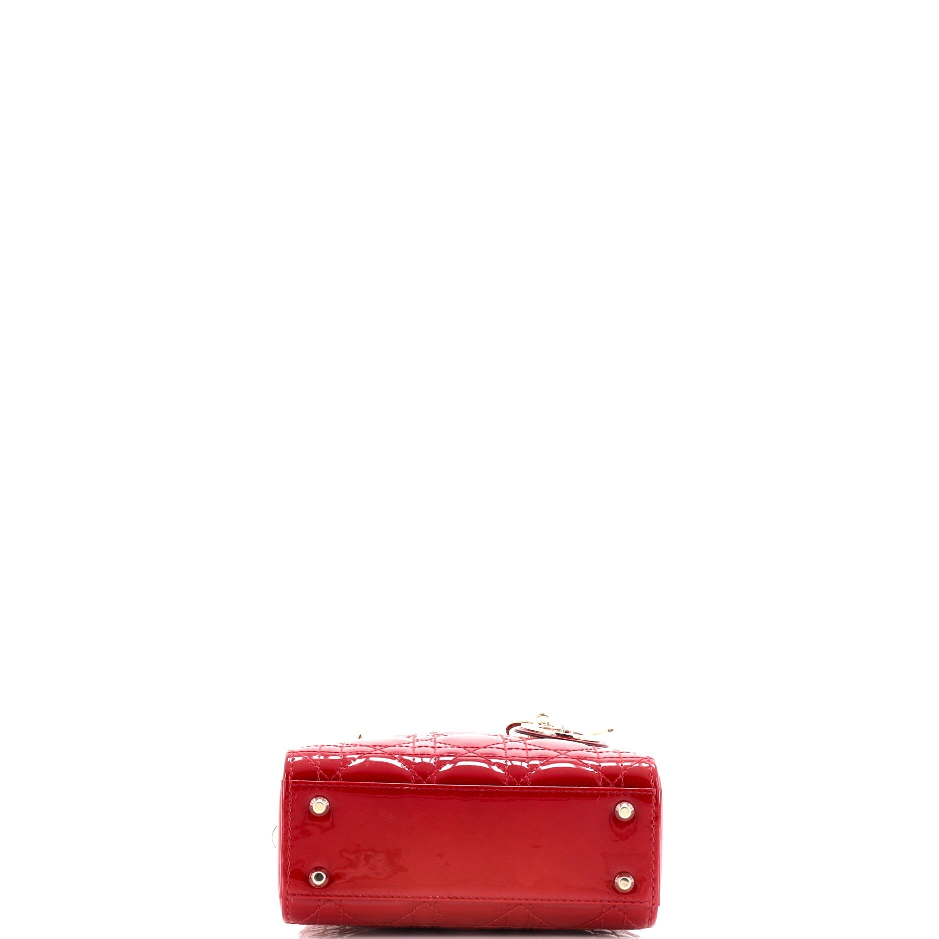 Lady Dior Chain Bag Cannage Quilt Patent Mini