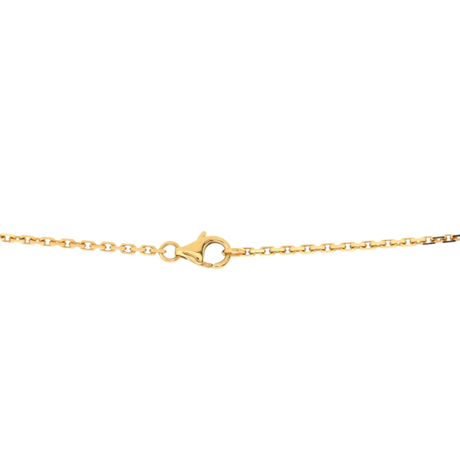 3 Diamonds Love Pendant Necklace 18K Yellow Gold and Diamonds