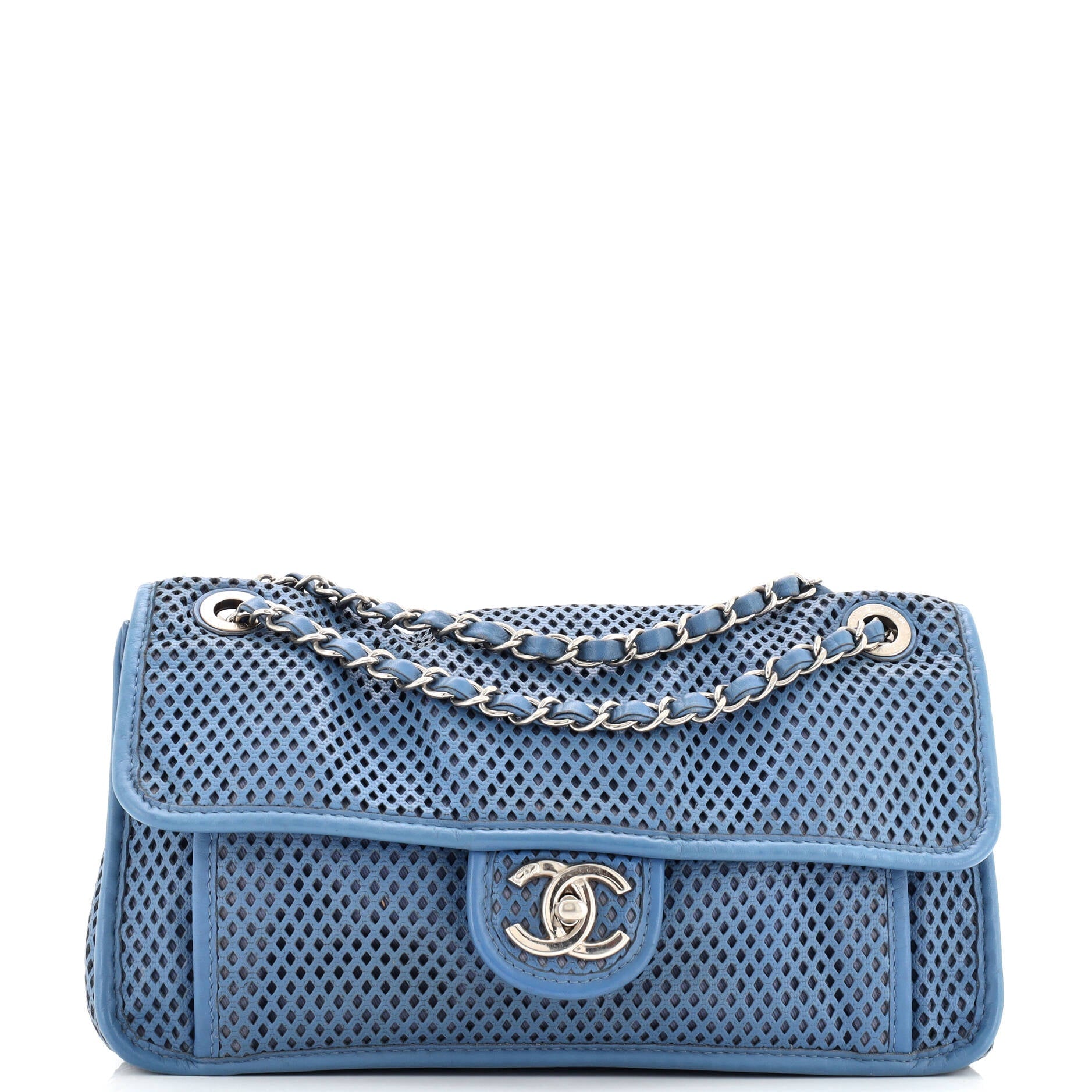 Up In The Air Flap Bag Perforated Leather Medium