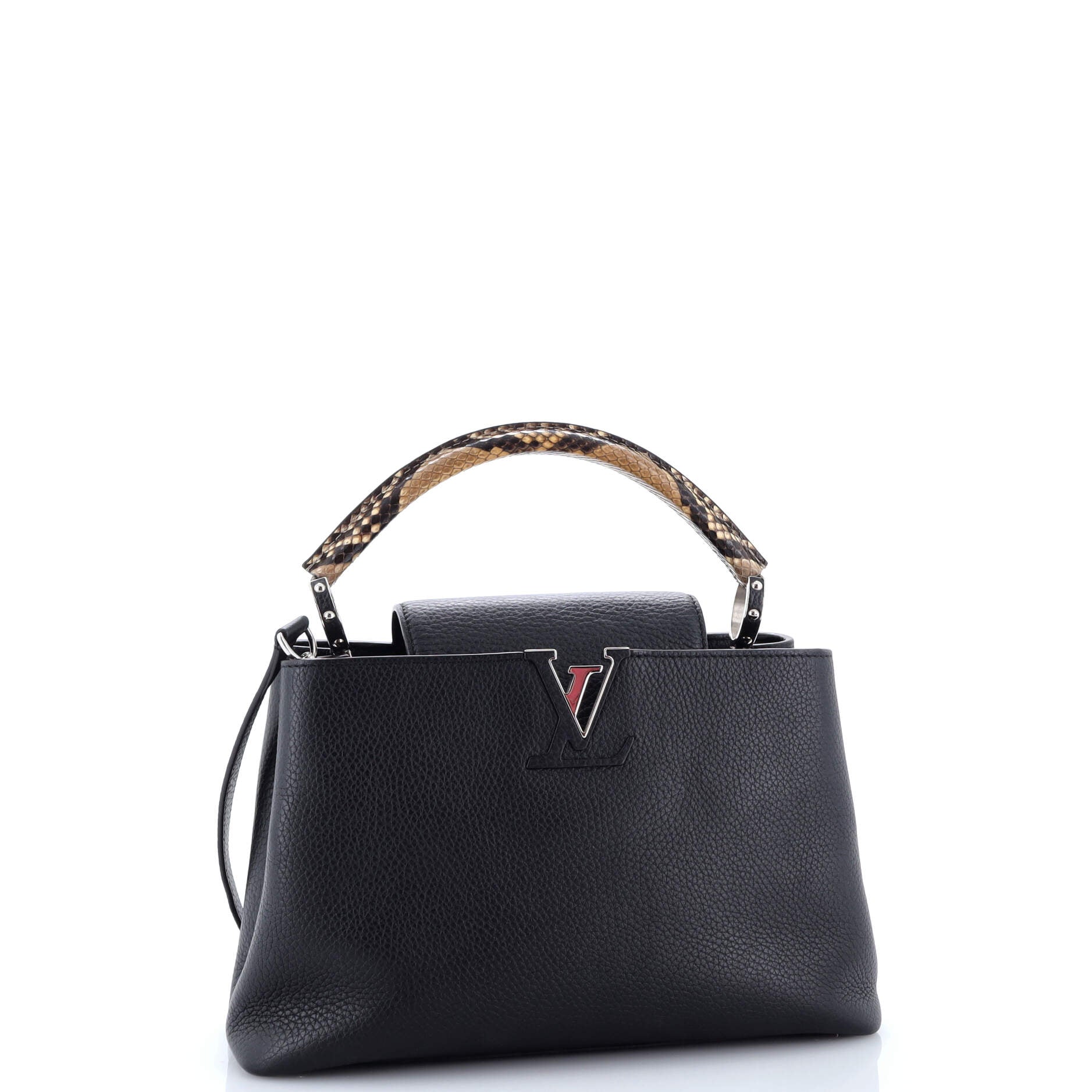 Capucines Bag Leather with Python PM