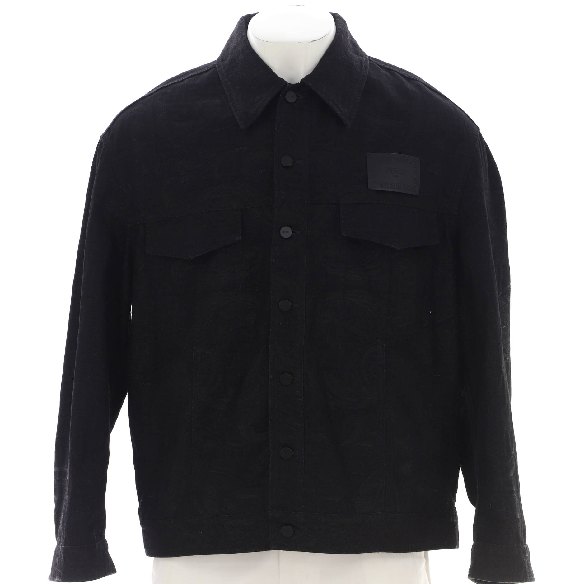 x Versace Fendace Men's Button Up Jacket Denim