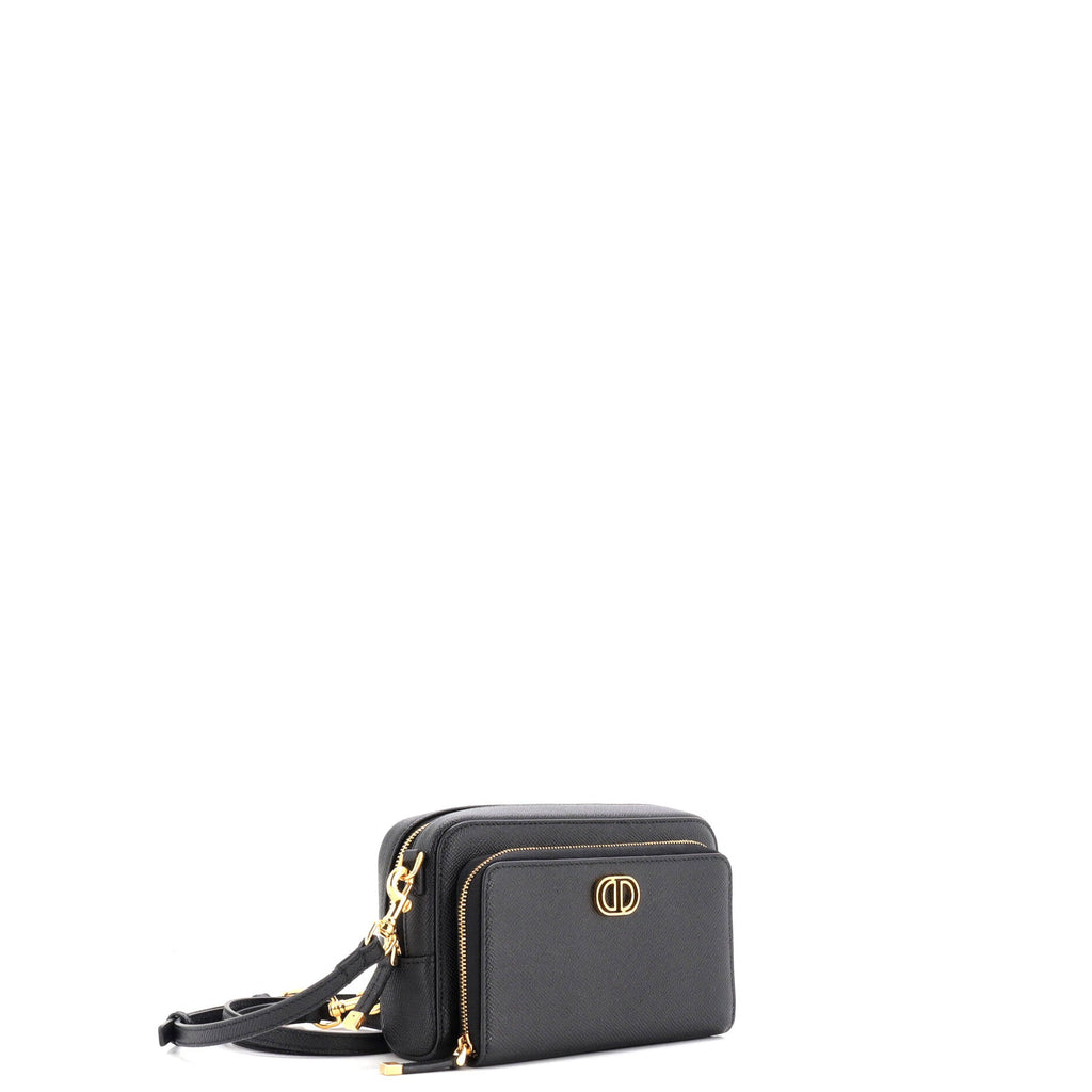 Caro Double Pouch Crossbody Bag Leather