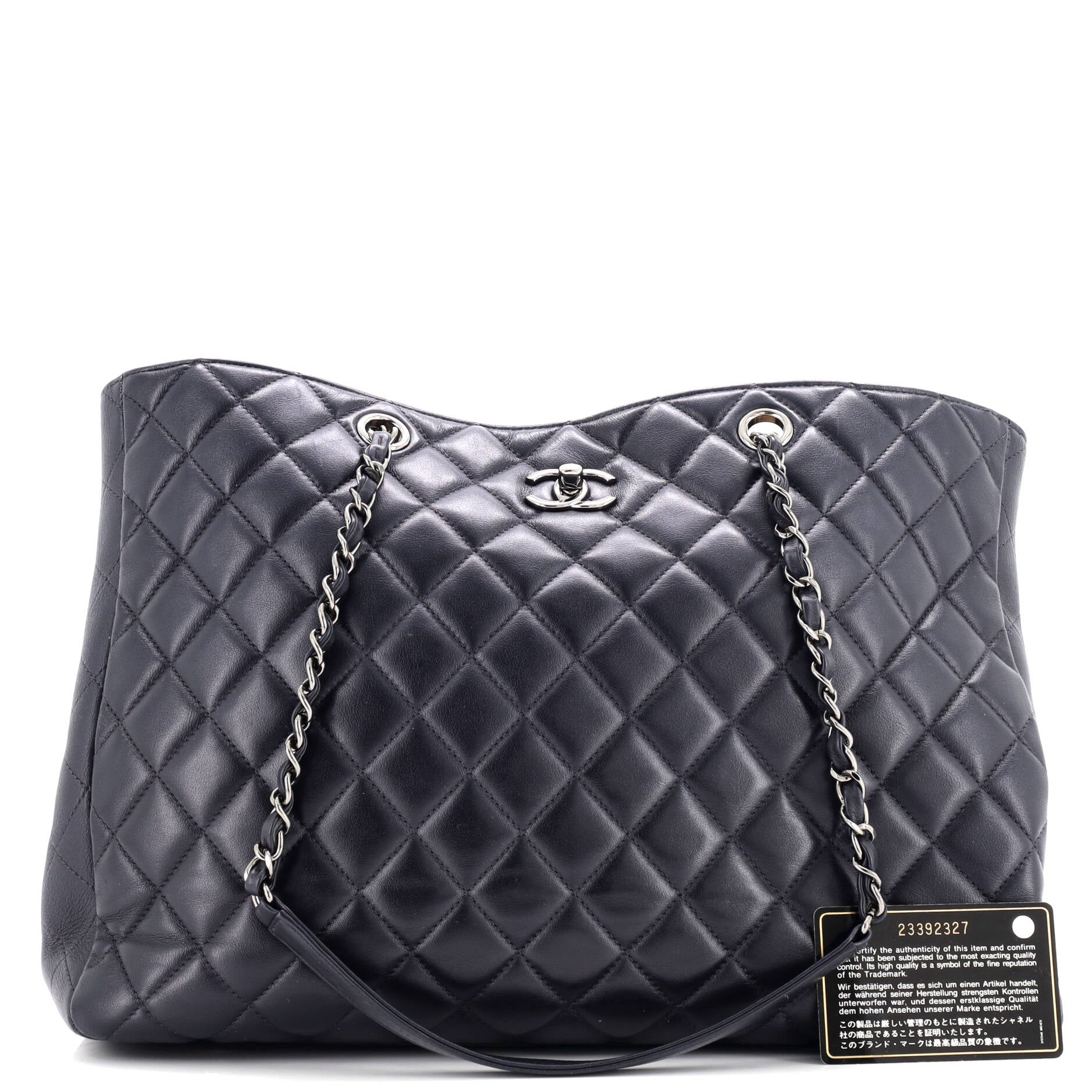 Classic CC Shopping Tote Quilted Calfskin Large