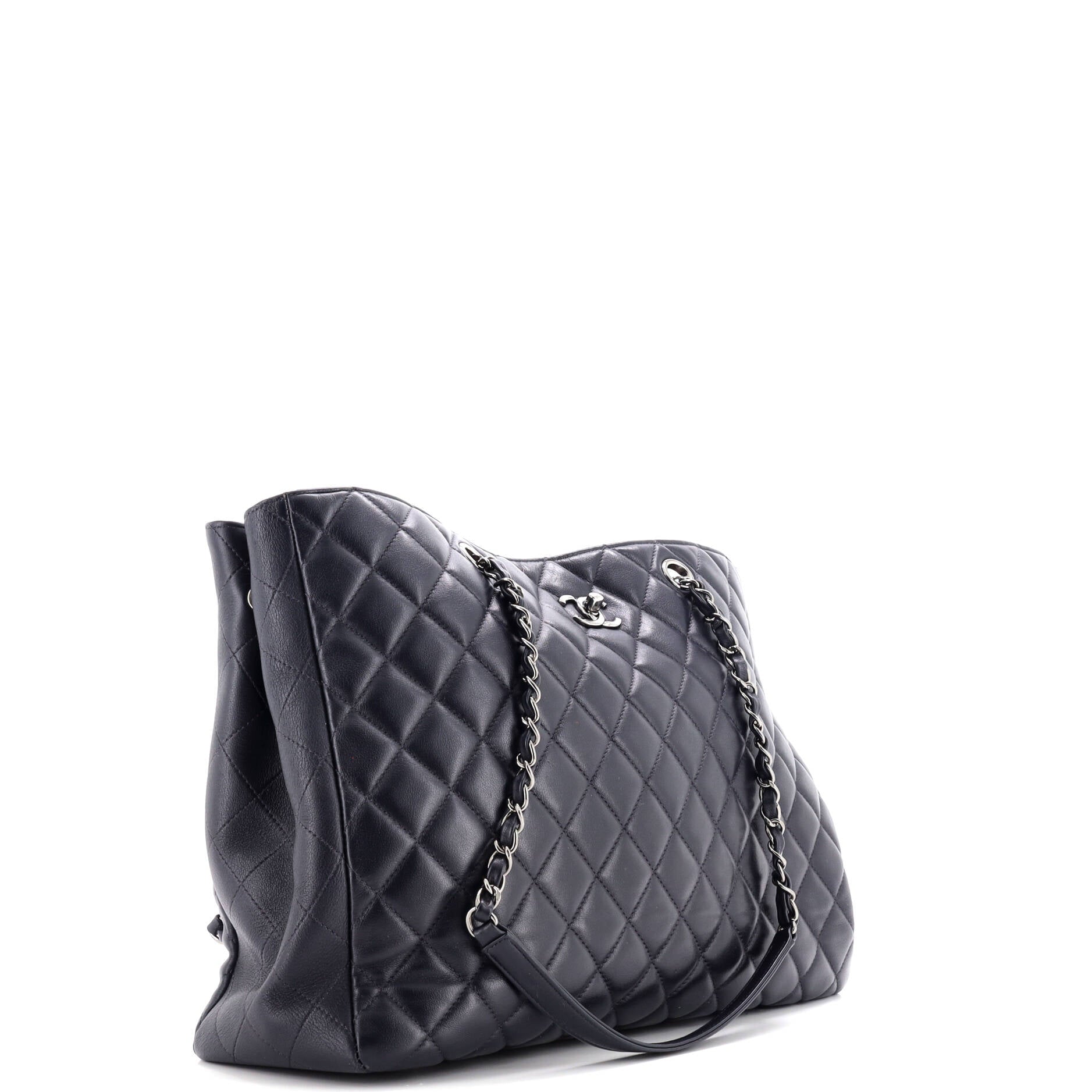 Classic CC Shopping Tote Quilted Calfskin Large