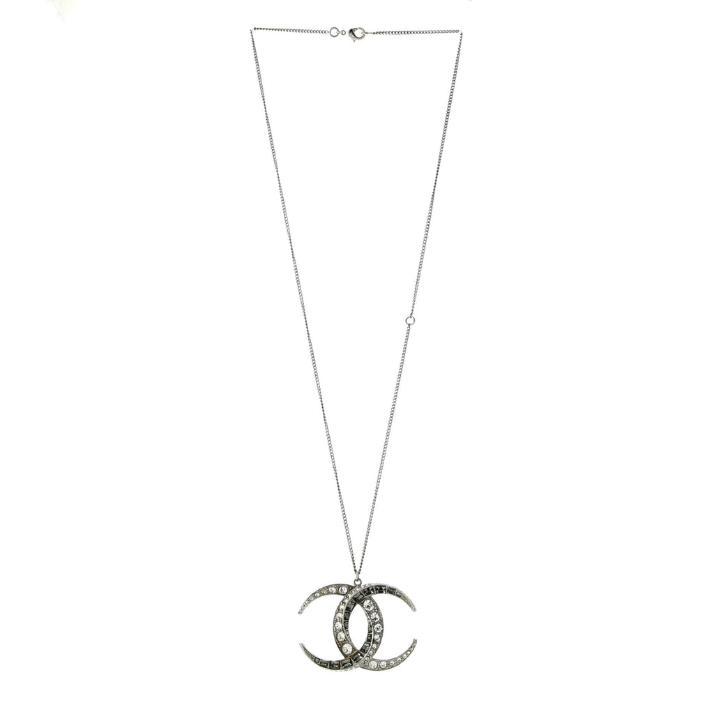 CC Dubai Moon Pendant Necklace Metal with Crystals