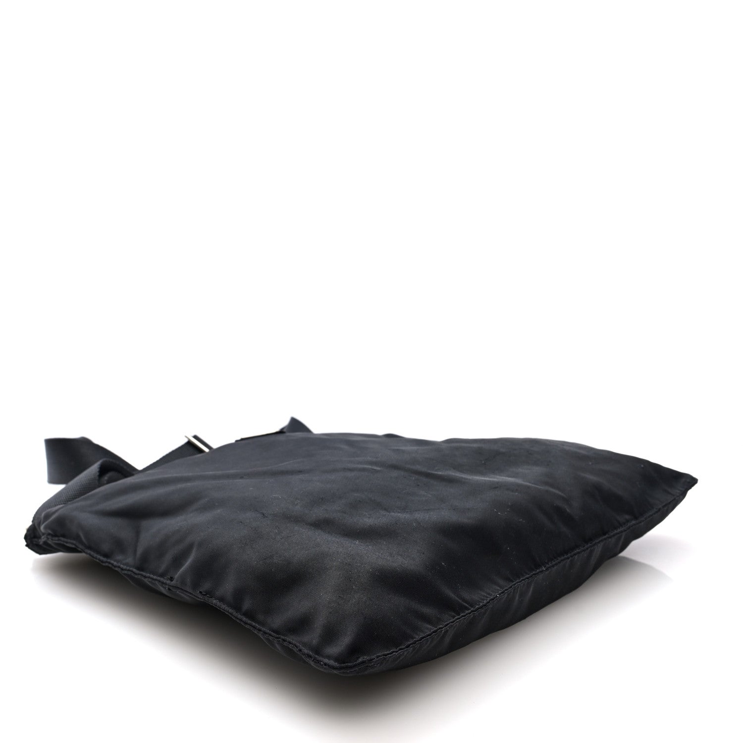 Nylon Vela Flat Messenger Bag Black