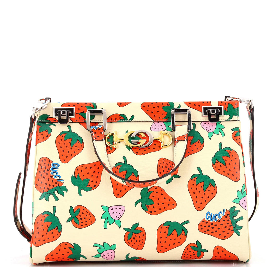 Zumi Top Handle Bag Printed Leather Medium