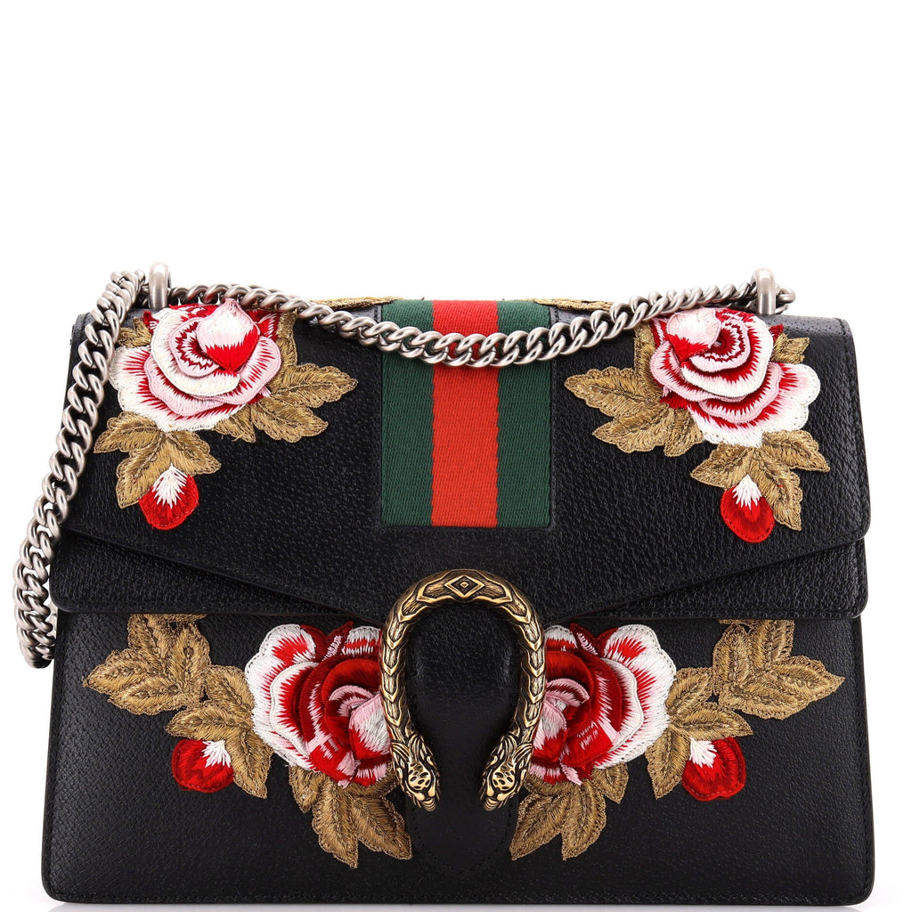 Web Dionysus Bag Embroidered Leather Medium