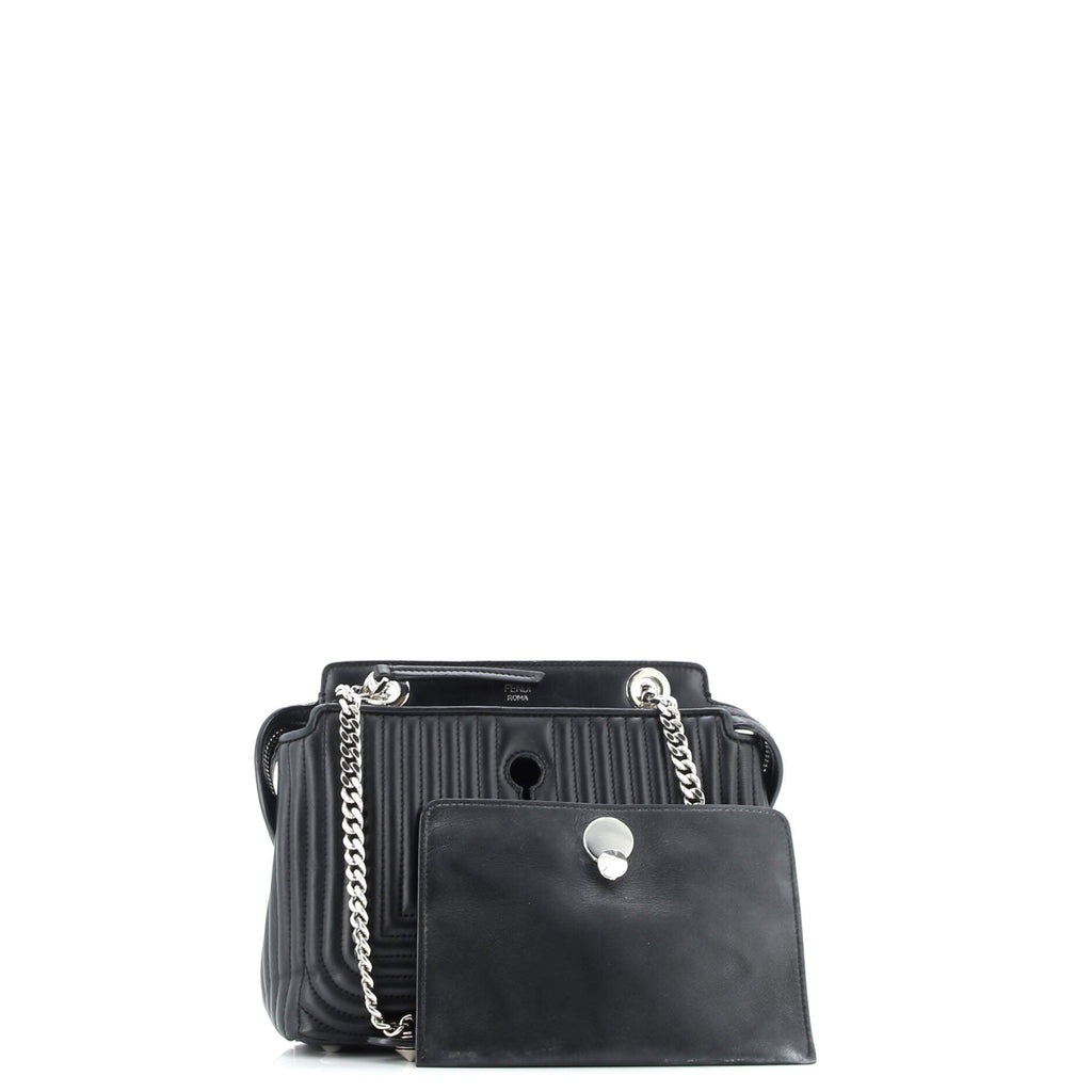 DotCom Click Shoulder Bag Quilted Leather Small