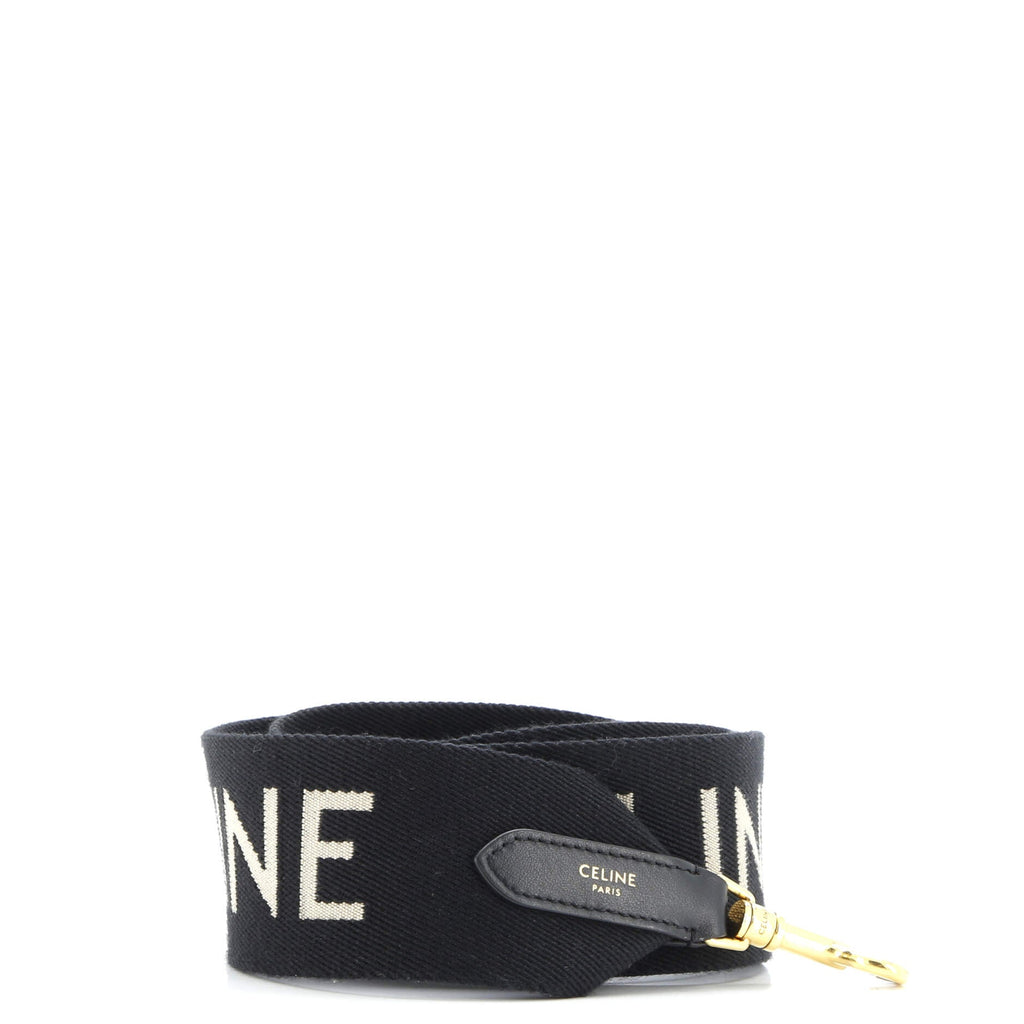 Logo Shoulder Strap Jacquard Wool Long