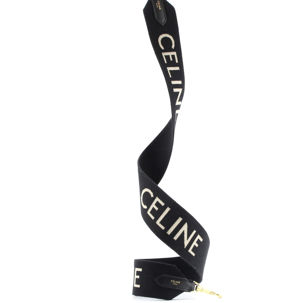 Logo Shoulder Strap Jacquard Wool Long