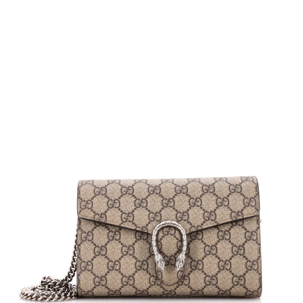 Dionysus Chain Wallet GG Coated Canvas Small