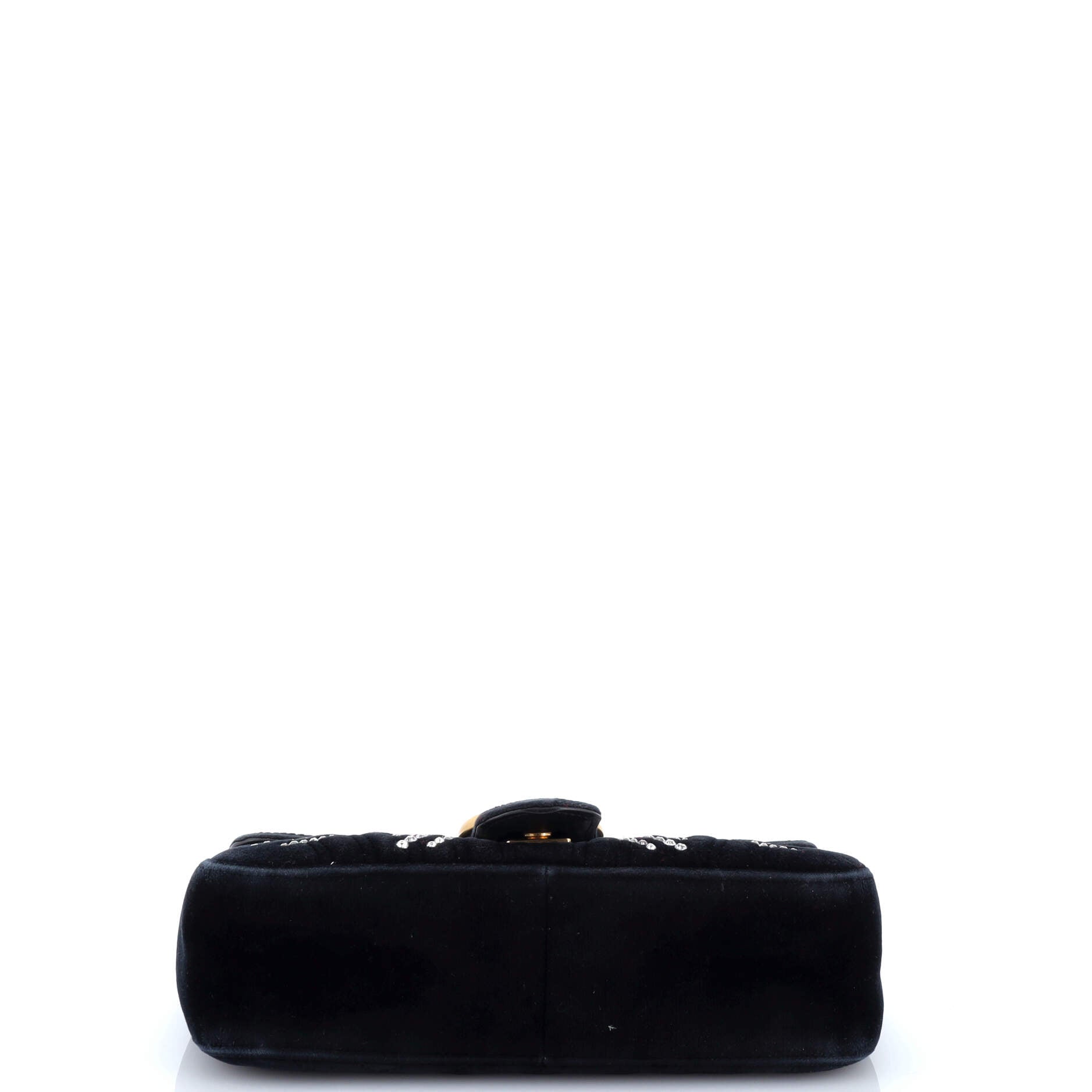 GG Marmont Flap Bag Crystal Embellished Matelasse Velvet Medium