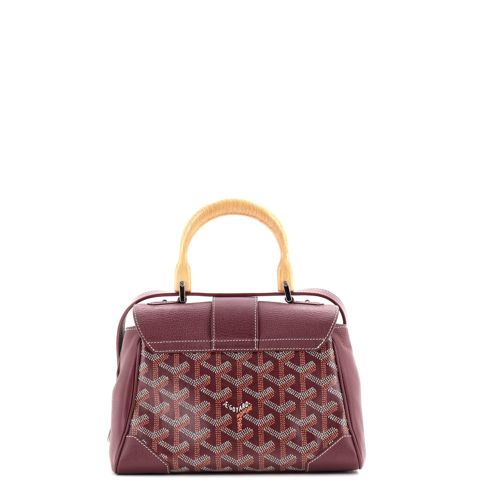 Saigon Top Handle Bag Coated Canvas with Leather Mini