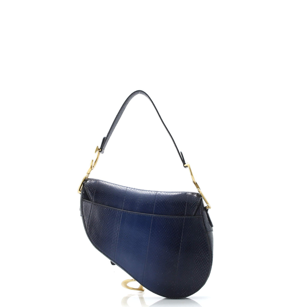 Saddle Handbag Python Medium