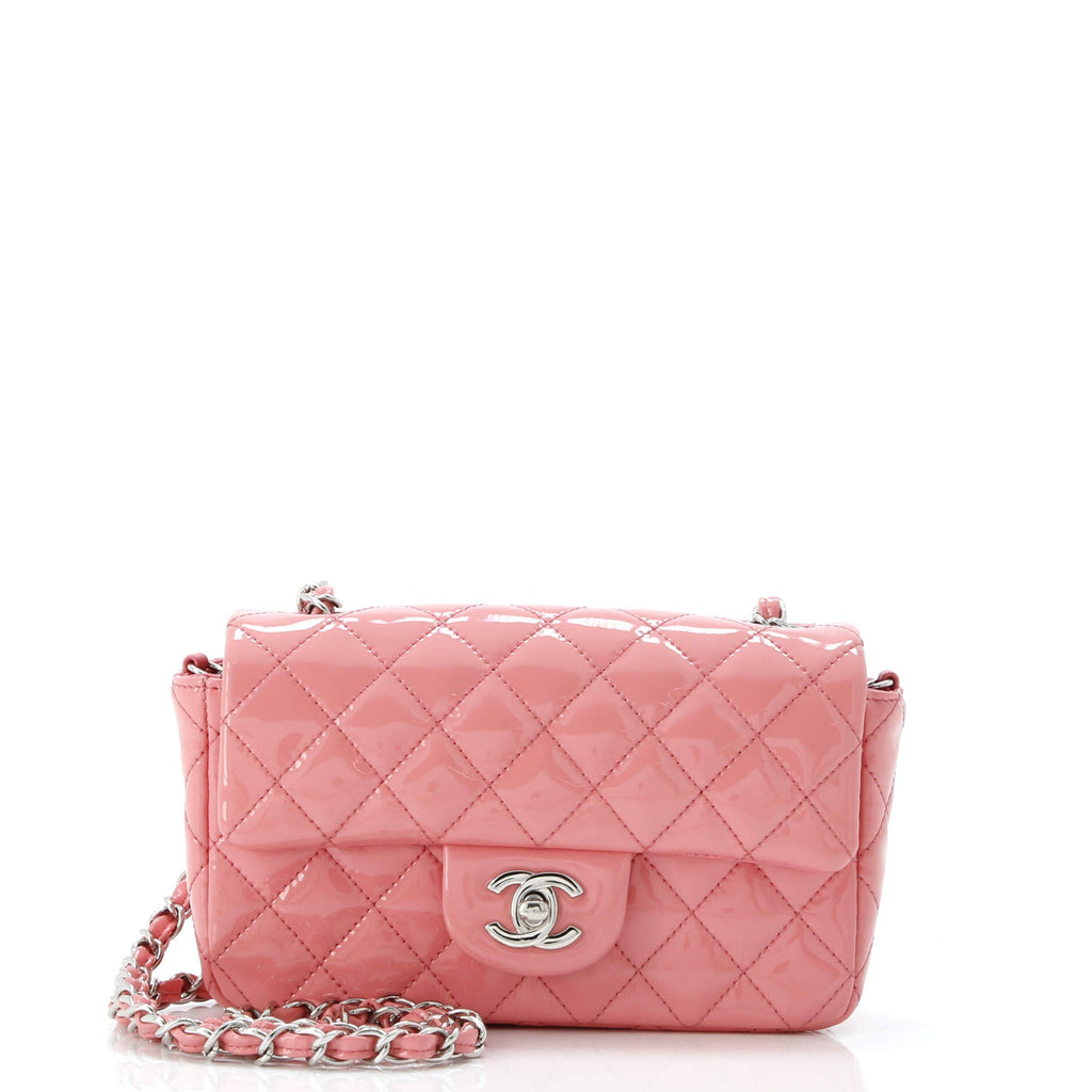 Classic Single Flap Bag Quilted Patent Mini