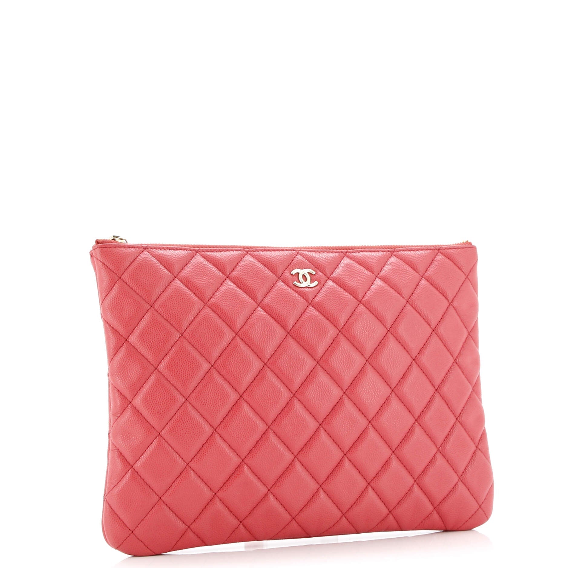 O Case Clutch Quilted Caviar Medium