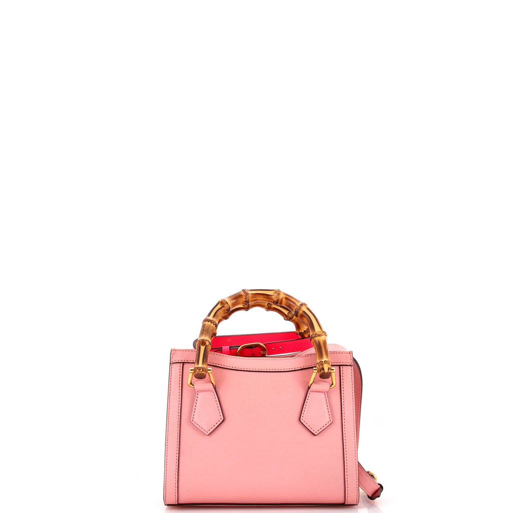 Diana NM Bamboo Handle Tote Leather Mini