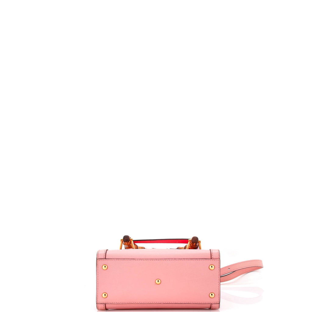 Diana NM Bamboo Handle Tote Leather Mini