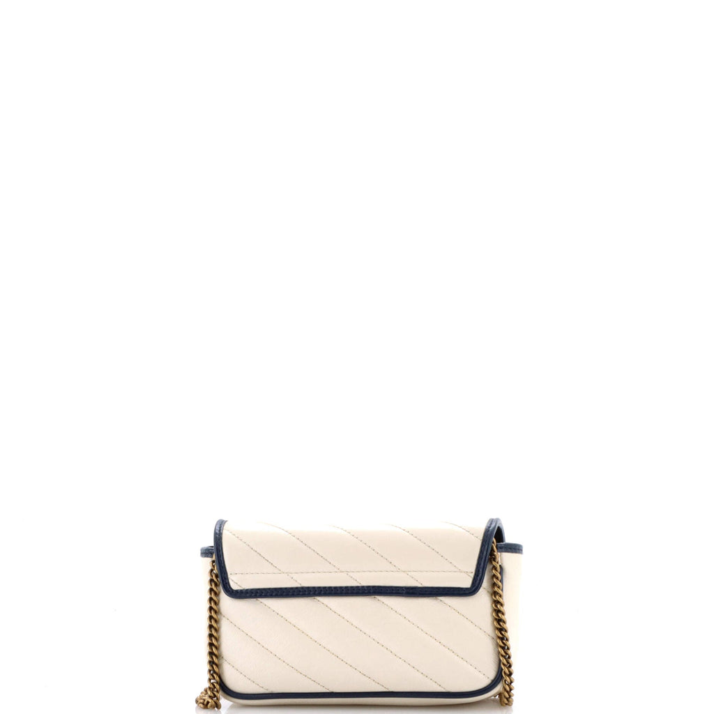 GG Marmont Flap Bag Diagonal Quilted Leather Super Mini