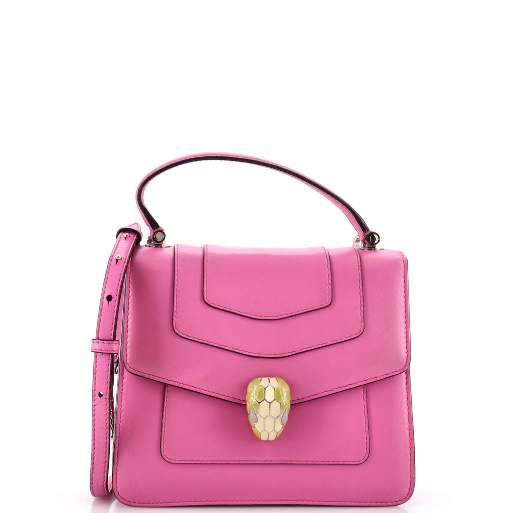 Serpenti Forever Top Handle Bag Leather Small