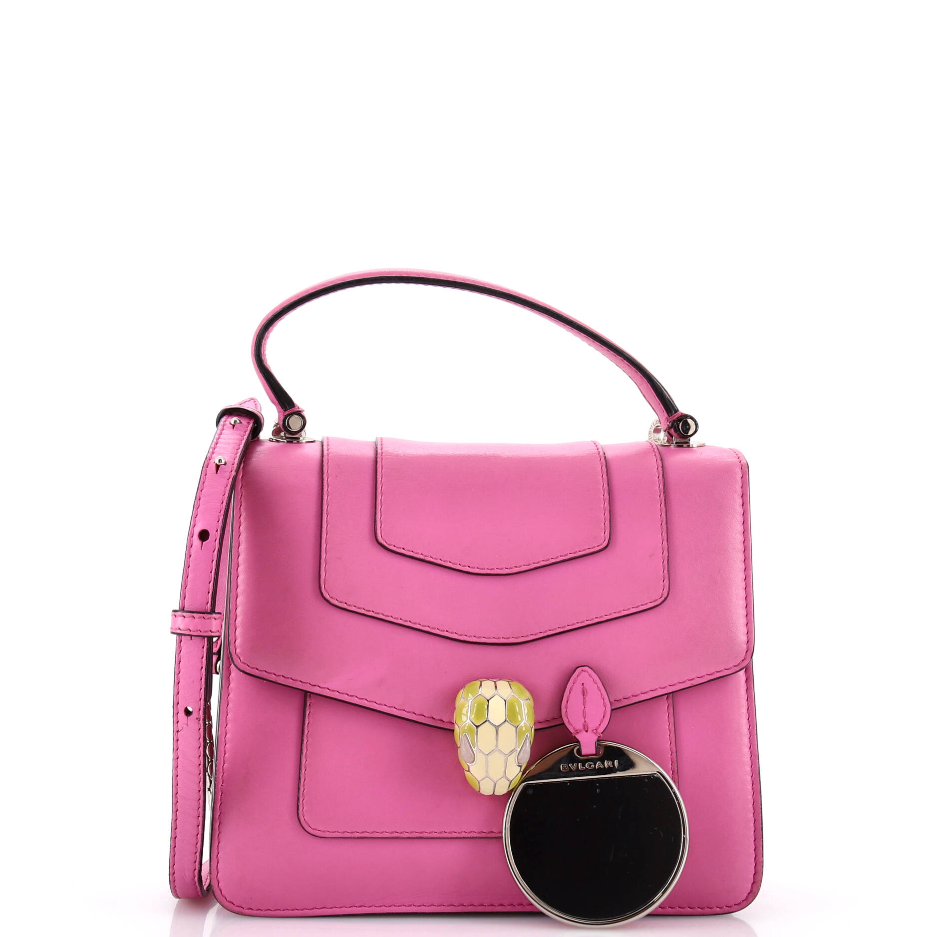 Serpenti Forever Top Handle Bag Leather Small