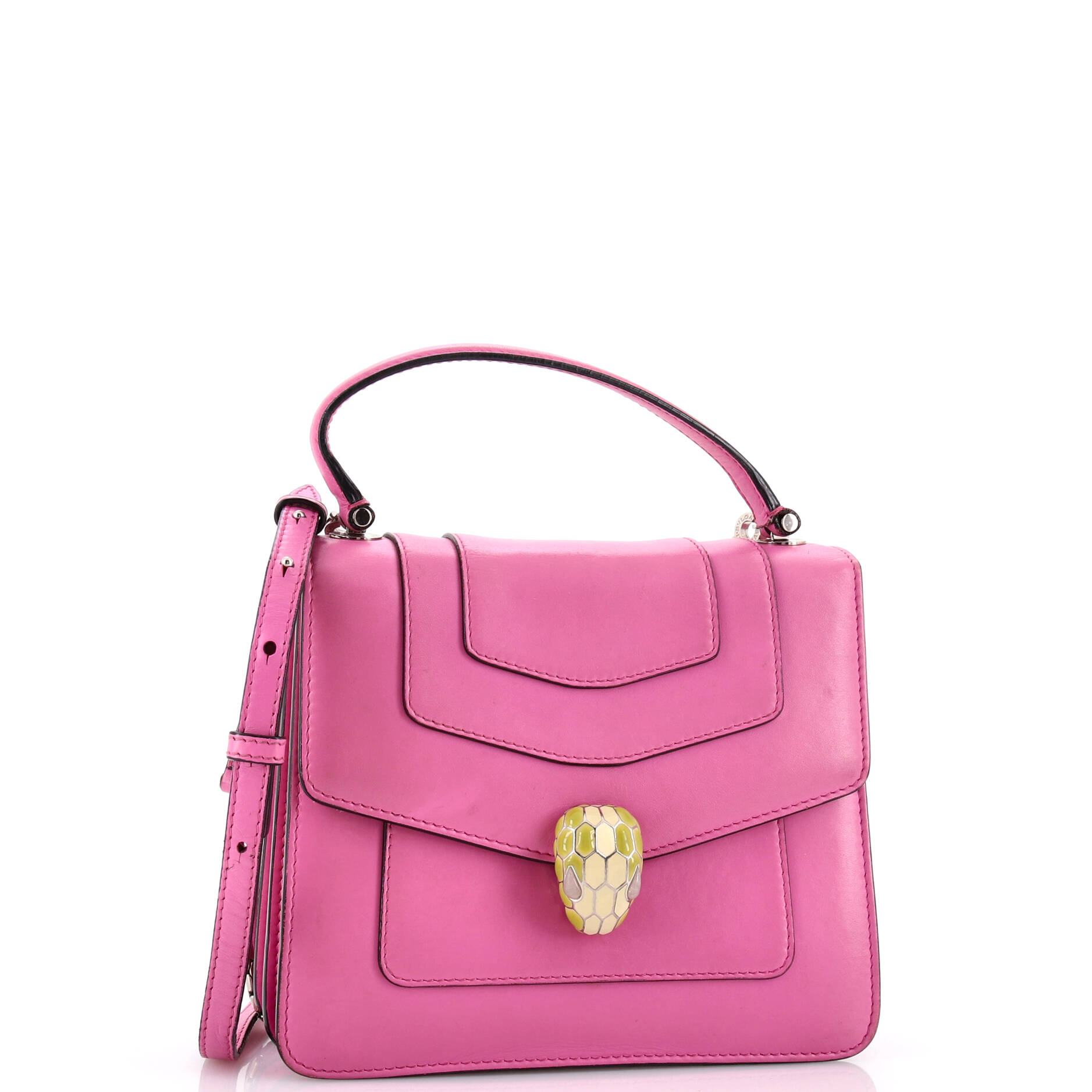 Serpenti Forever Top Handle Bag Leather Small