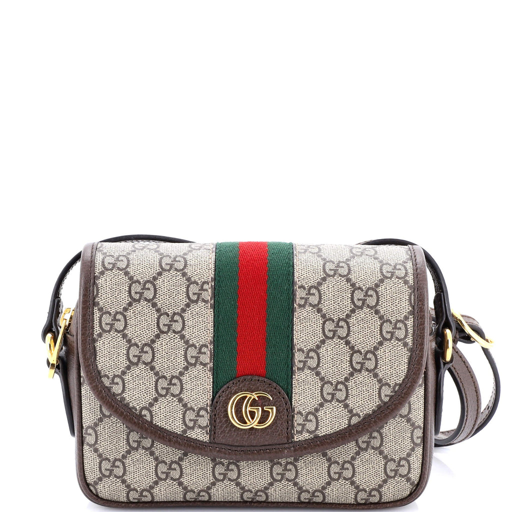 Ophidia Flap Shoulder Bag GG Coated Canvas Mini