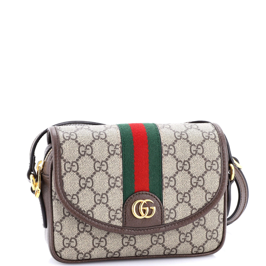 Ophidia Flap Shoulder Bag GG Coated Canvas Mini