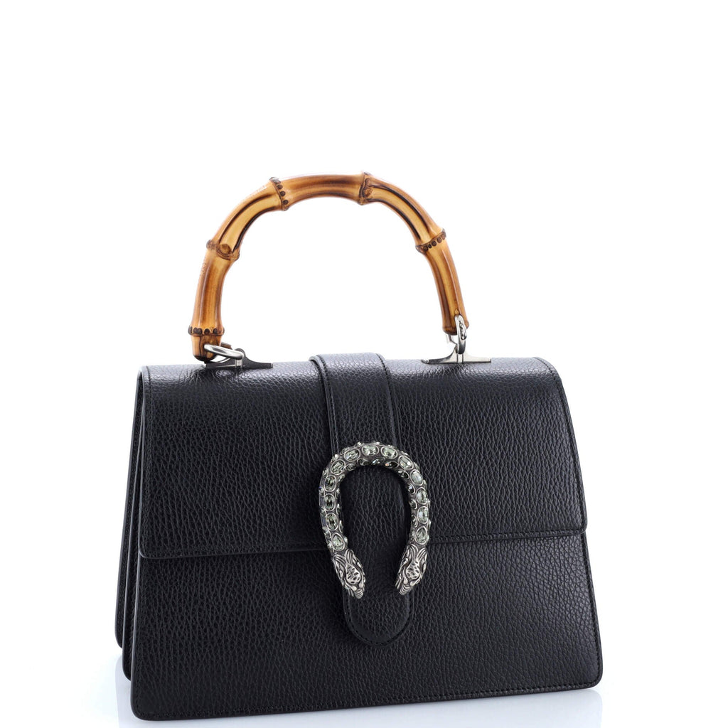 Dionysus Bamboo Top Handle Bag Leather Medium