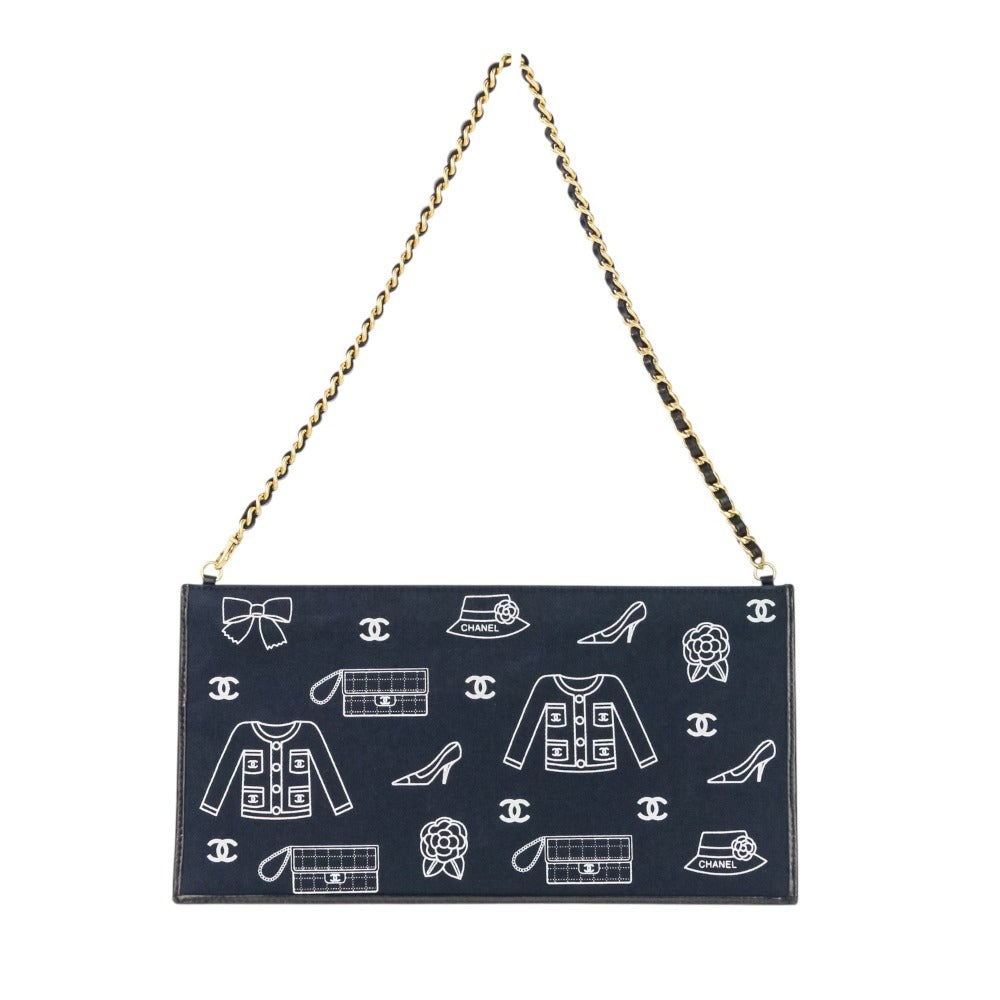 Chanel Icon Line Canvas Leather Shoulder Bag