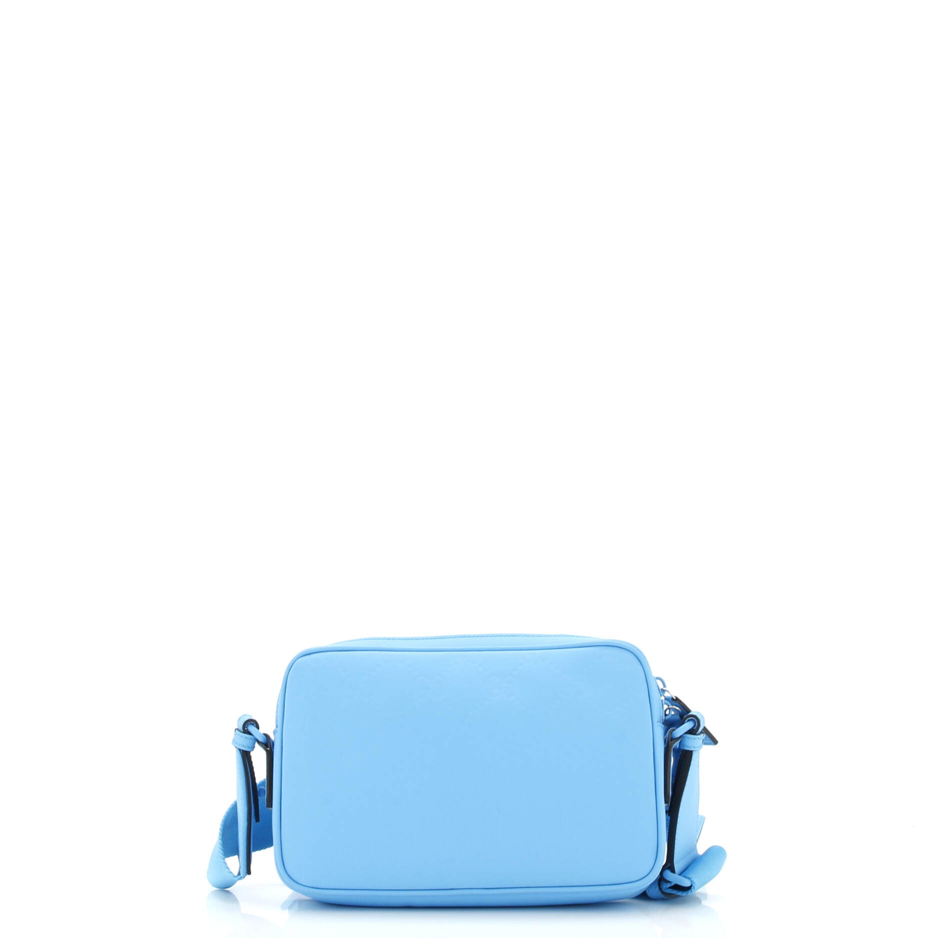 Front Zip Crossbody Bag GG Rubber Effect Leather Small