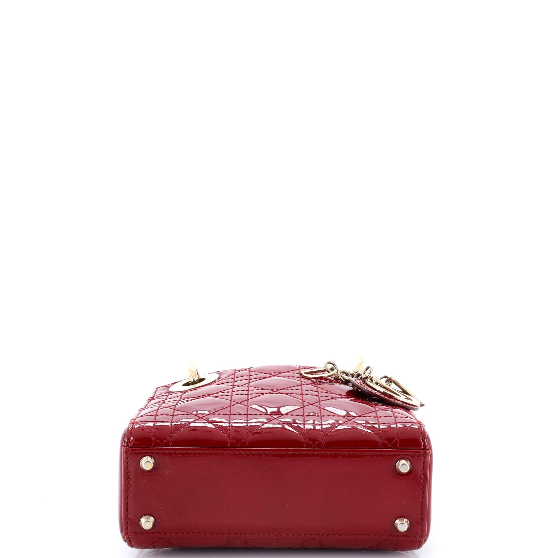 Lady Dior Chain Bag Cannage Quilt Patent Mini