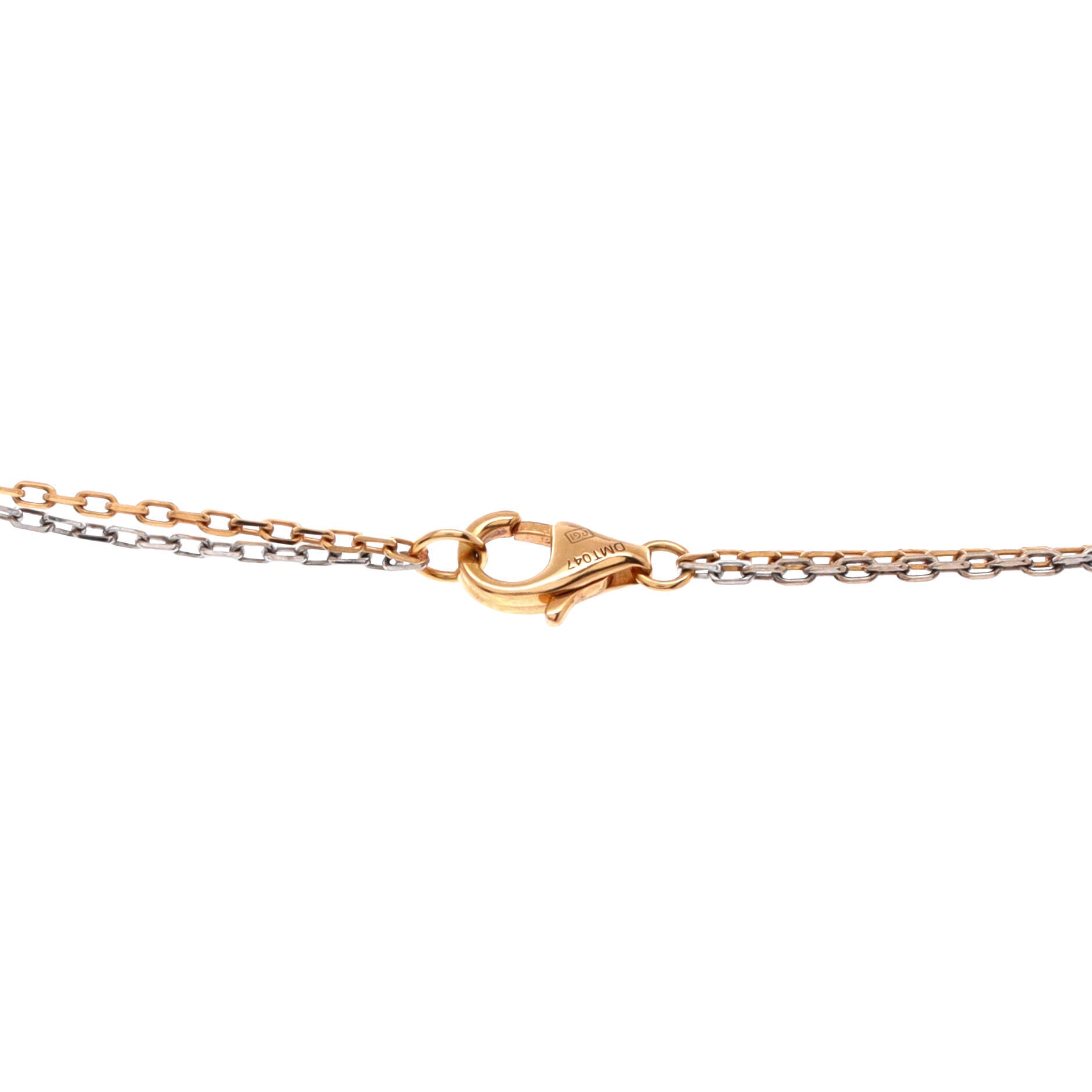 Love 3 Ring Pendant Necklace 18K Rose Gold and 18K White Gold with 6 Diamonds