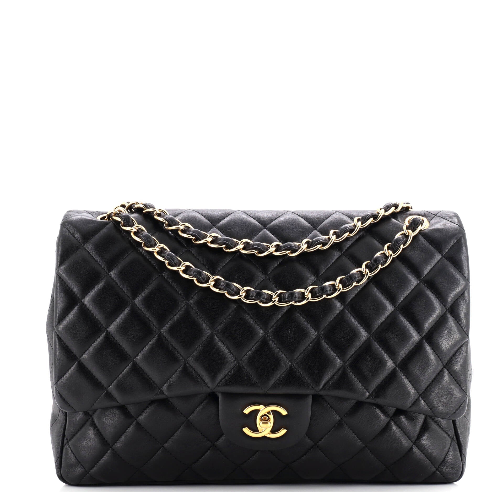 Classic Single Flap Bag Quilted Lambskin Maxi