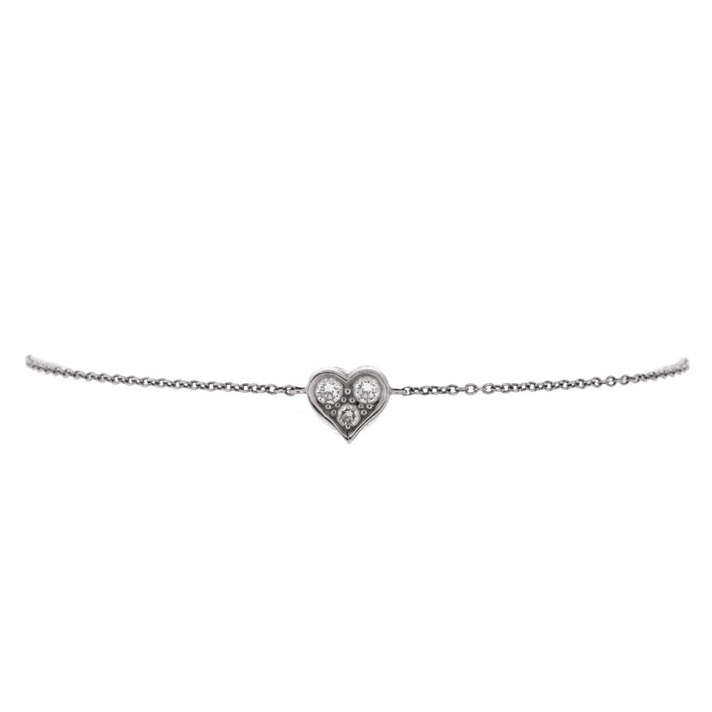Sentimental Heart Bracelet Platinum with Diamonds
