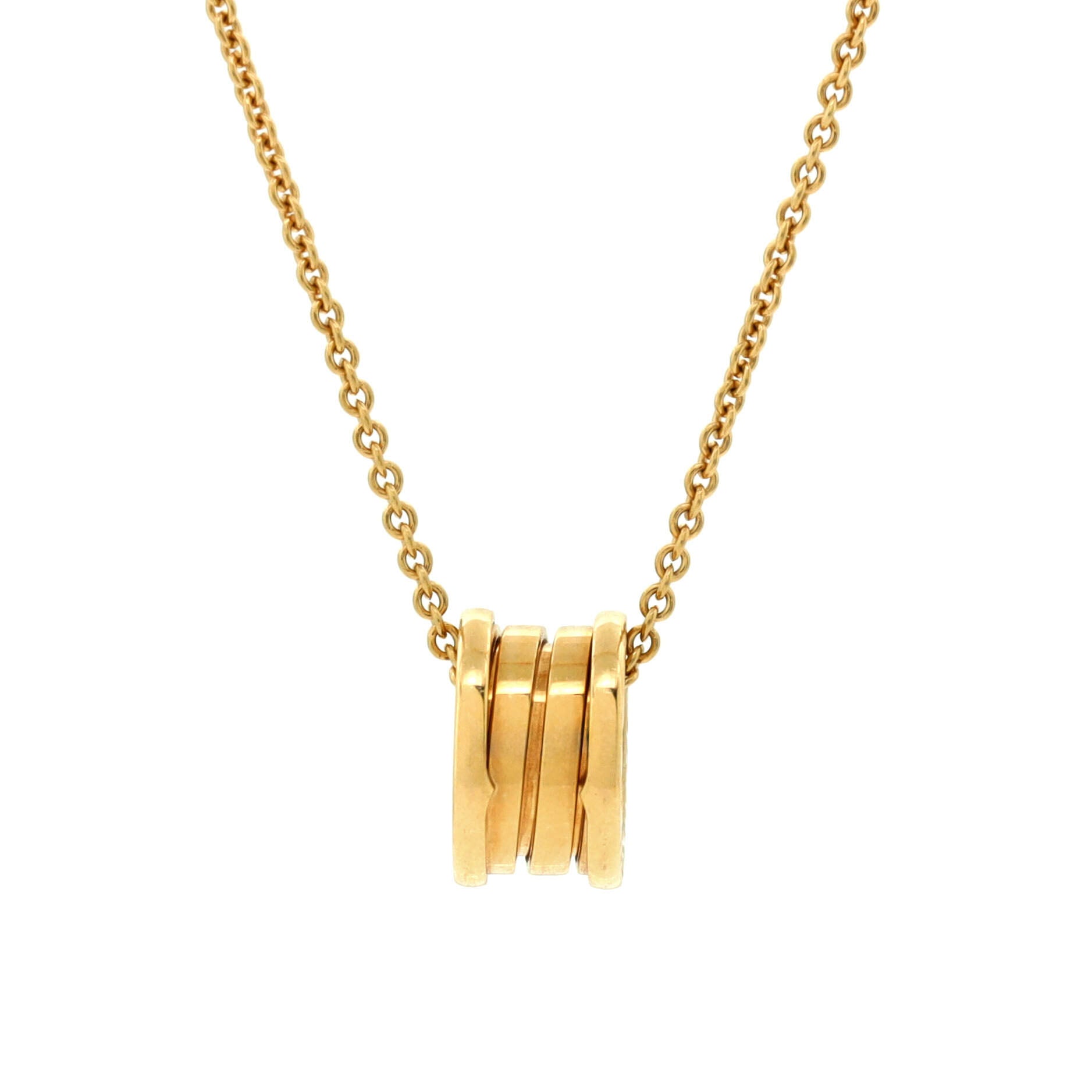 B.Zero1 Pendant Necklace 18K Yellow Gold
