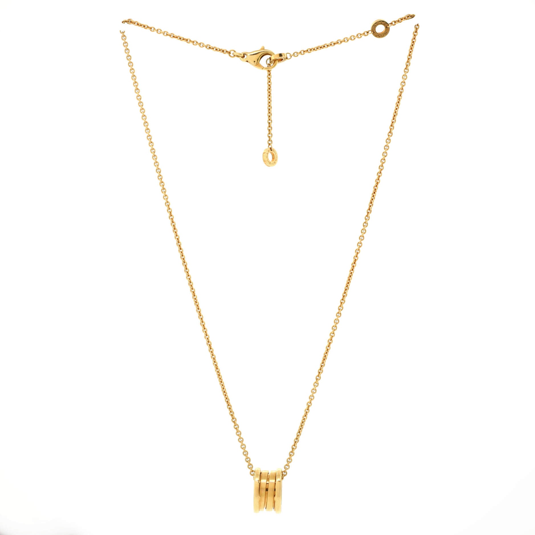 B.Zero1 Pendant Necklace 18K Yellow Gold