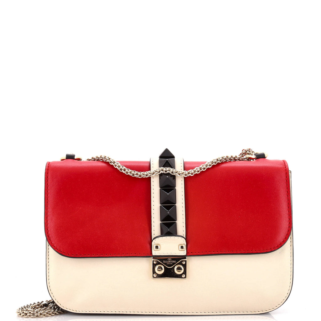Glam Lock Shoulder Bag Leather Medium