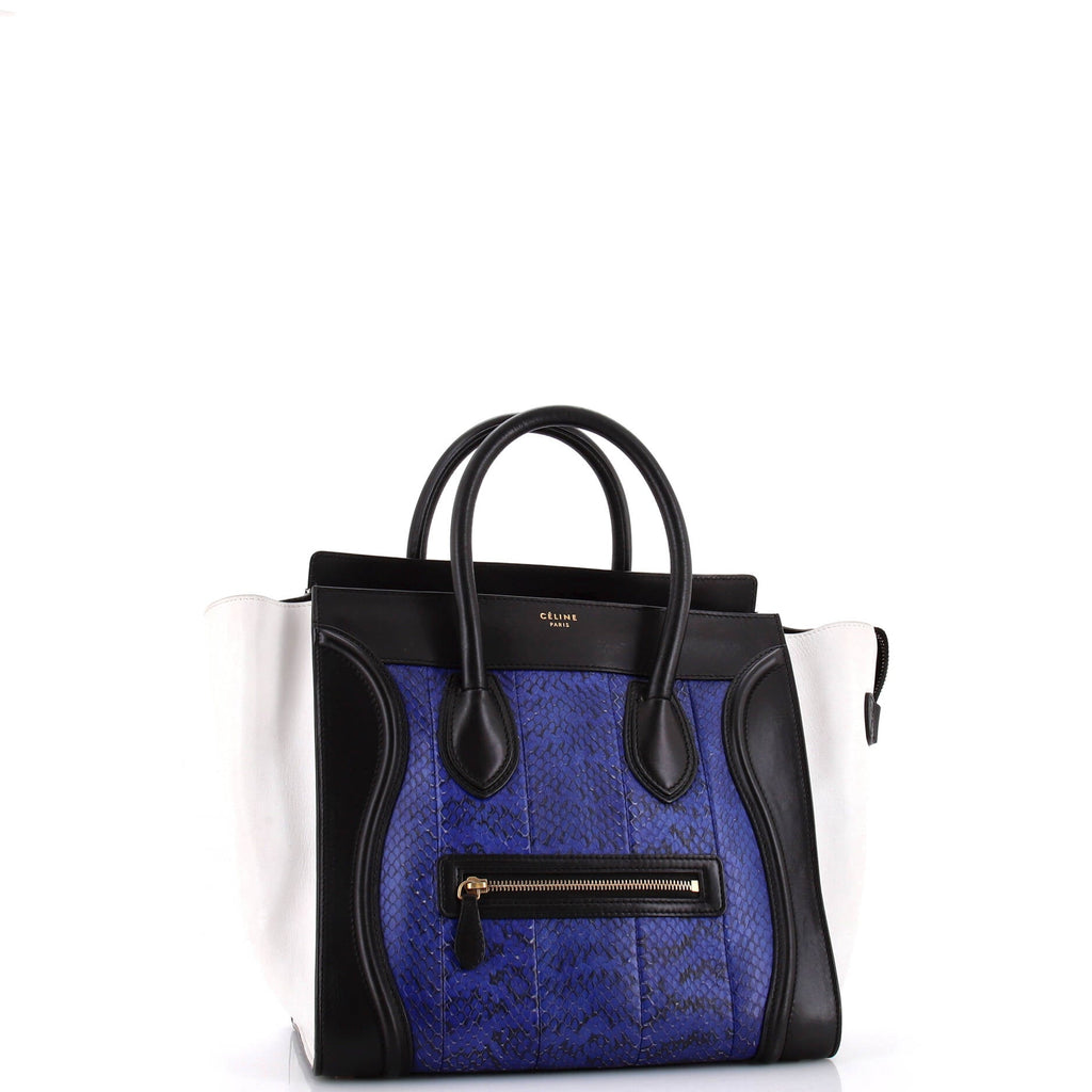 Luggage Bag Python and Leather Mini