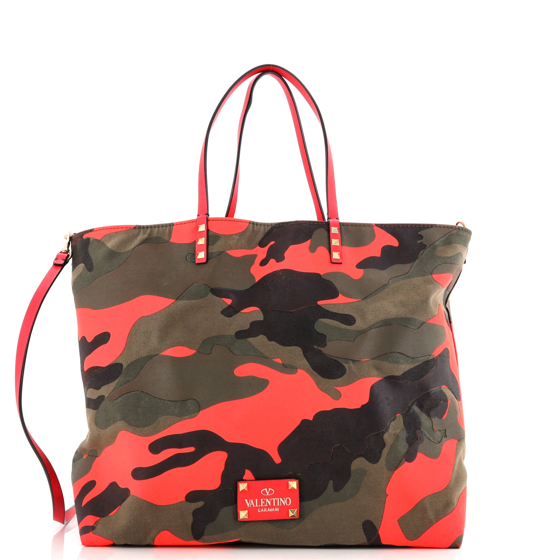 Rockstud Open Reversible Convertible Tote Camo Nylon Medium