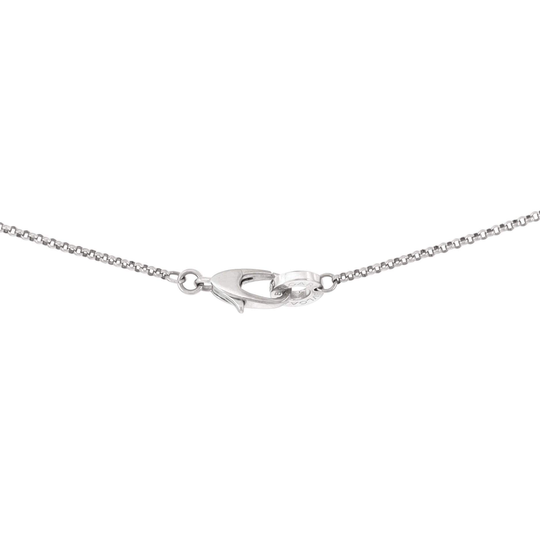 B.Zero1 Pendant Necklace 18K White Gold with Diamonds