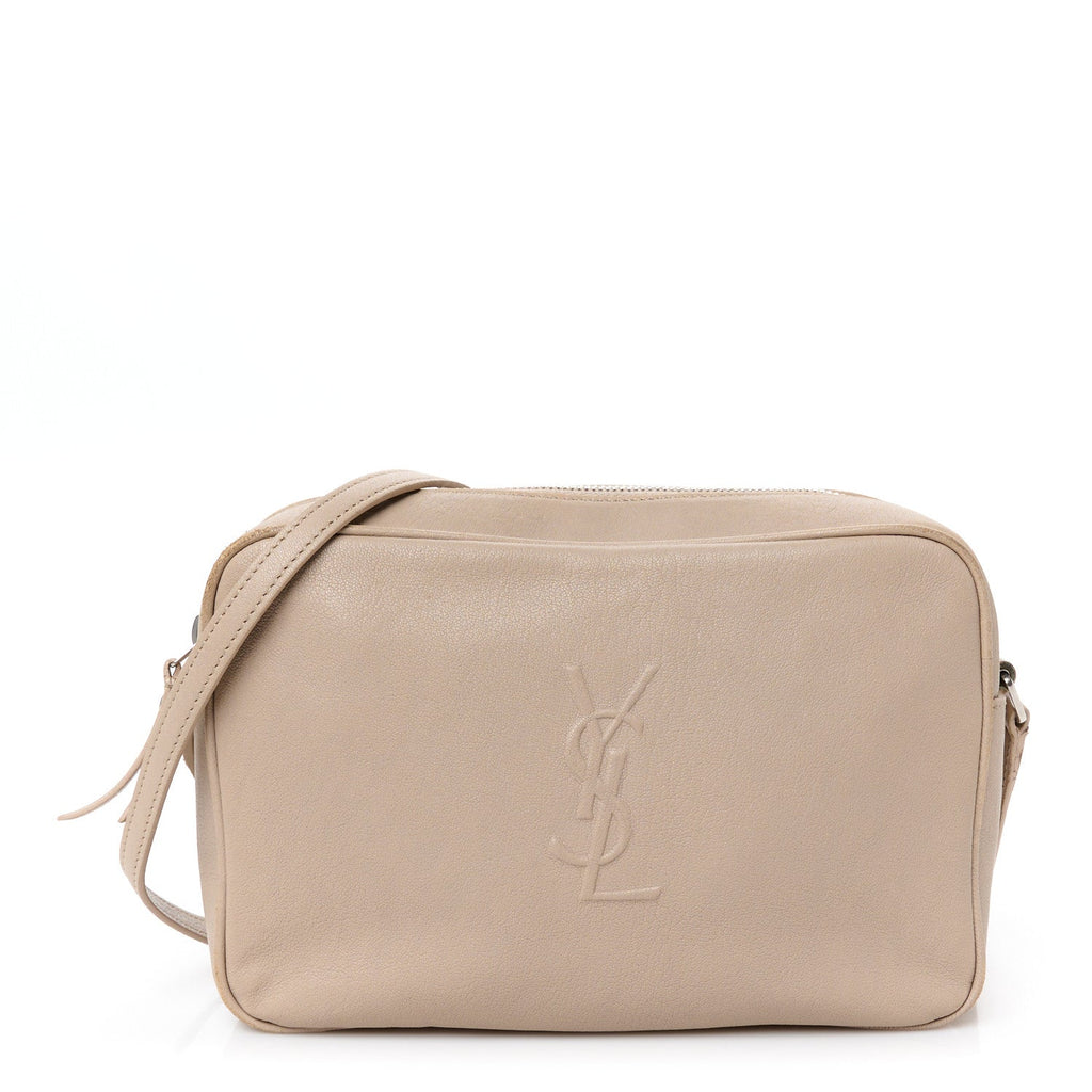 Lambskin Monogram Small Lou Camera Bag Light Taupe