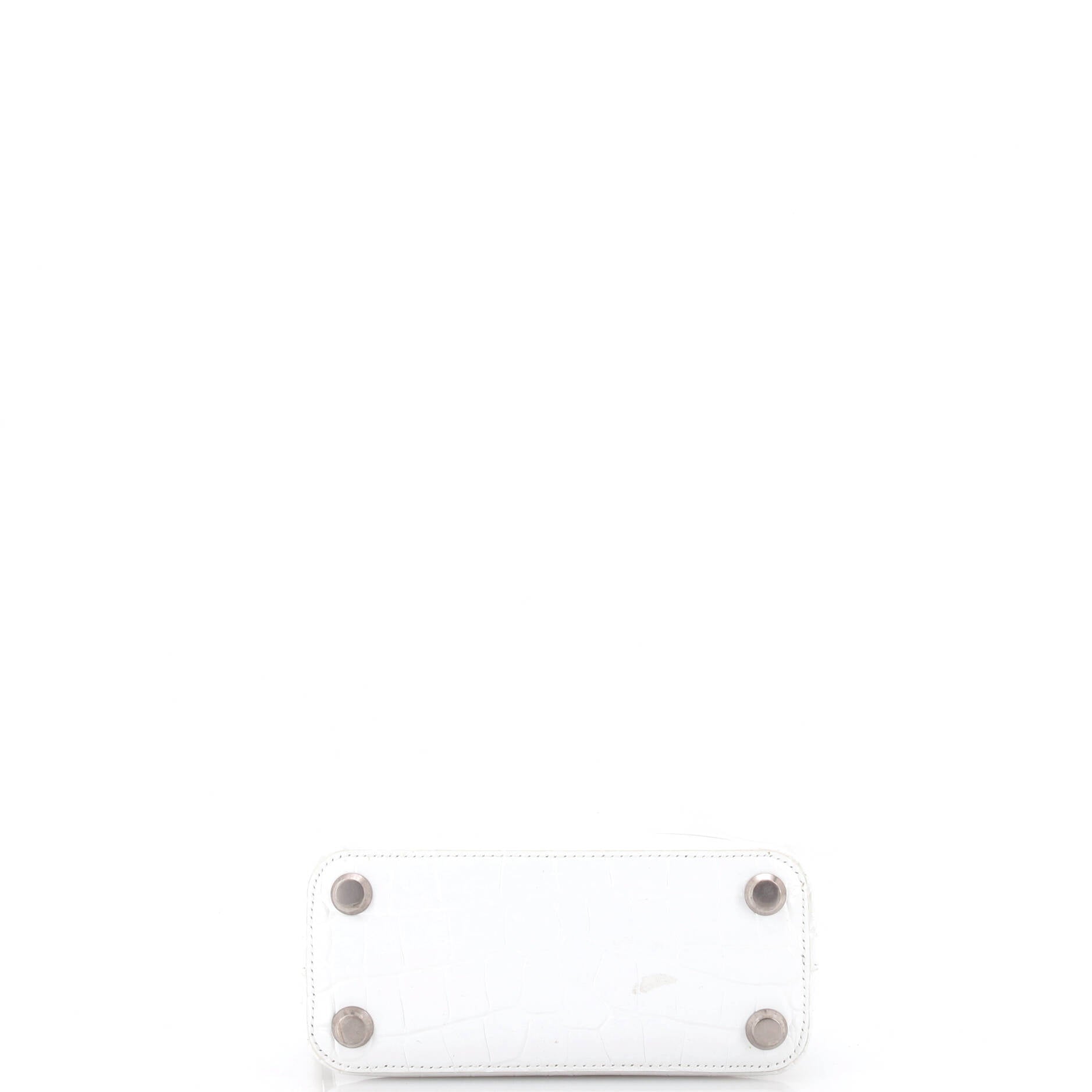 Logo Ville Bag Crocodile Embossed Leather XXS