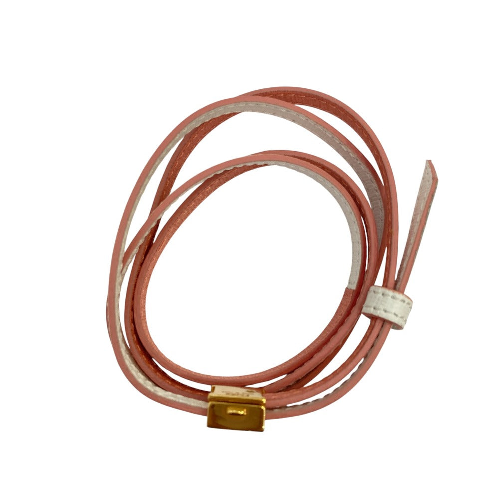 Fendi FF Logo Leather Bracelet