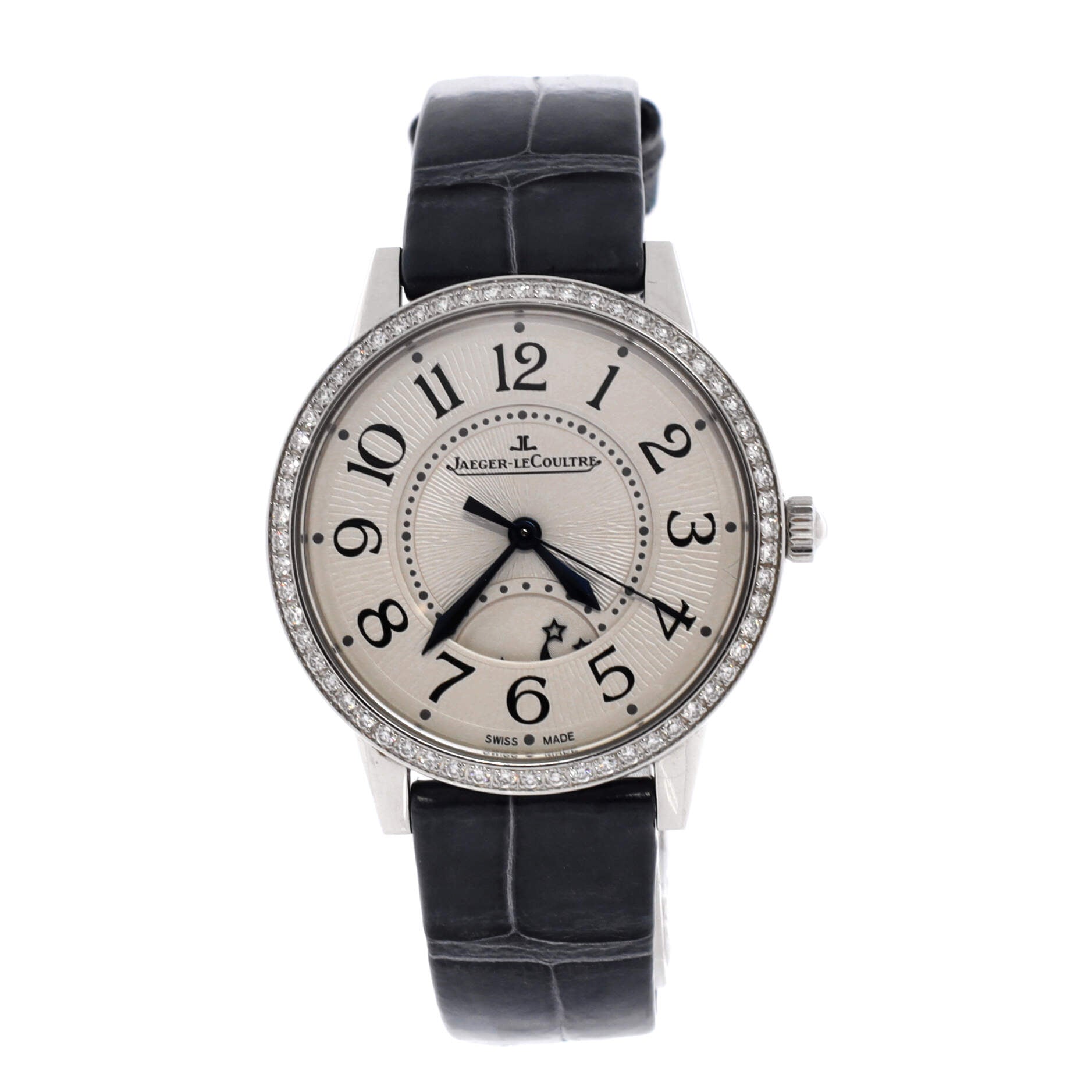Rendez Vous Night and Day Automatic Watch Stainless Steel and Alligator with Diamond Bezel 34