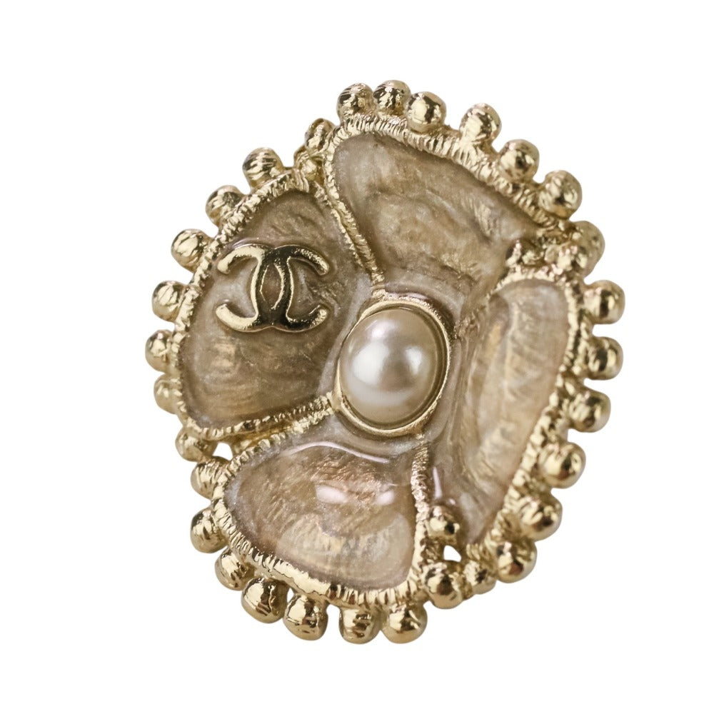 Chanel Camellia Pearl Earrings