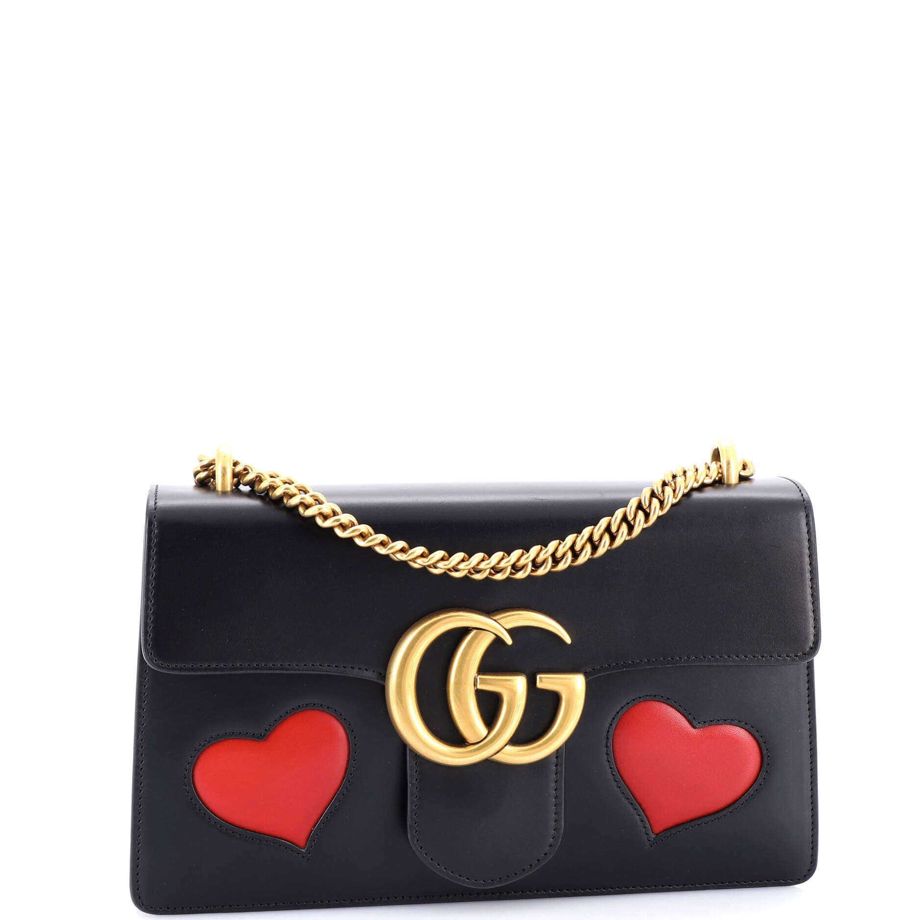 Marmont Chain Shoulder Bag Patchwork Leather Medium